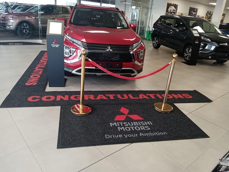 Mitsubishi Motors Inlaid Berber Point Dealership Logo Mat