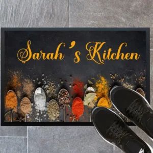 sarah's printed floormat for kitchen